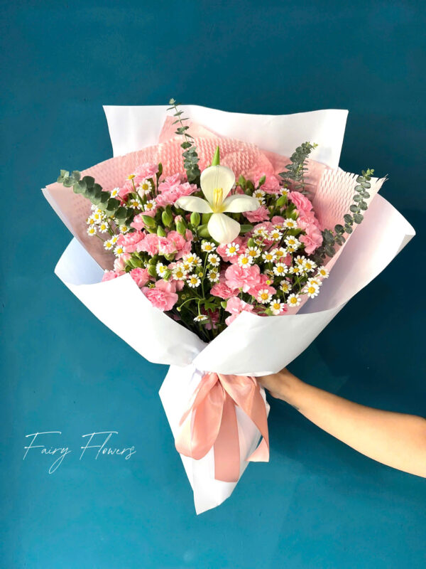 Bó Hoa Cẩm Chướng Hồng MS2