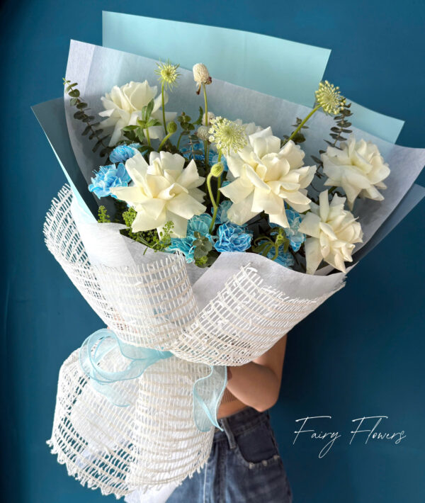 Bó Hoa Hồng, Cẩm Chướng Màu Mix MS1