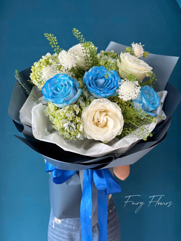 Bó Hoa Hồng, Cẩm tú cầu Màu Mix MS2