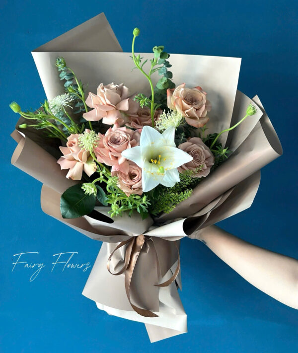 Bó Hoa Hồng Màu Capuchino Ms2