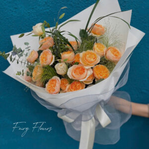 Bó Hoa Hồng Màu Cam Ms4