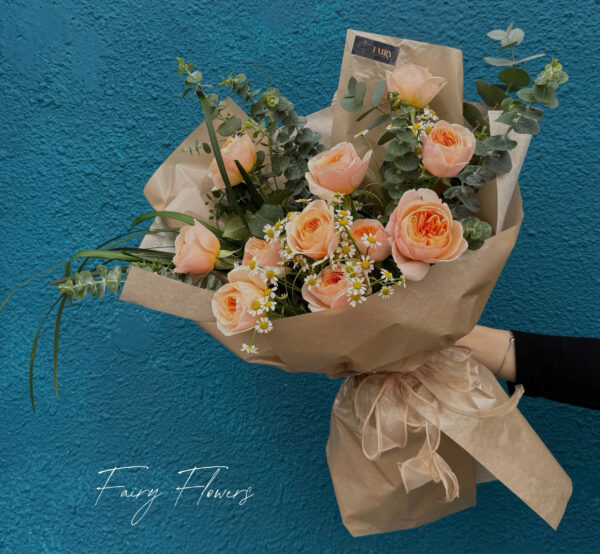 Bó Hoa Hồng Màu Cam Ms3