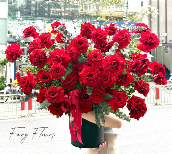 Hộp Hoa Hồng Màu Đỏ Ms2