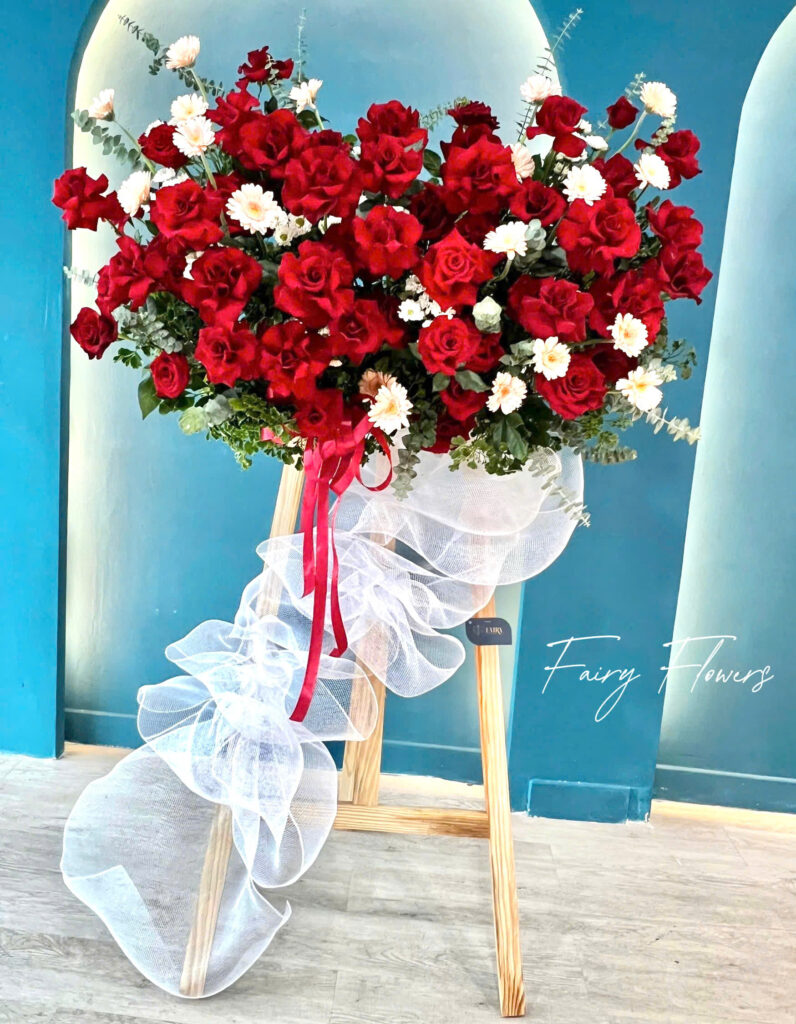 Kệ Hoa Hồng Màu Đỏ MS061