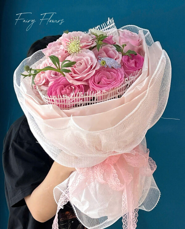 Bó Hoa Hồng Màu Hồng MS064