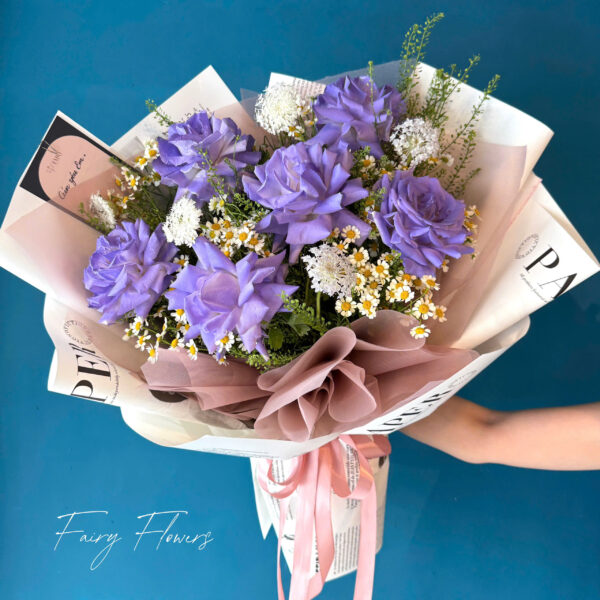 Bó Hoa Hồng Màu Tím Ms1