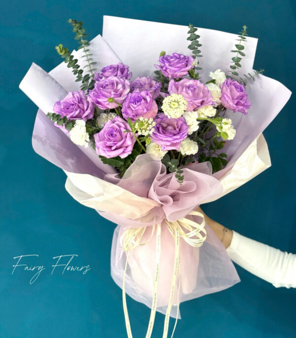 Bó Hoa Hồng Màu Tím Ms3