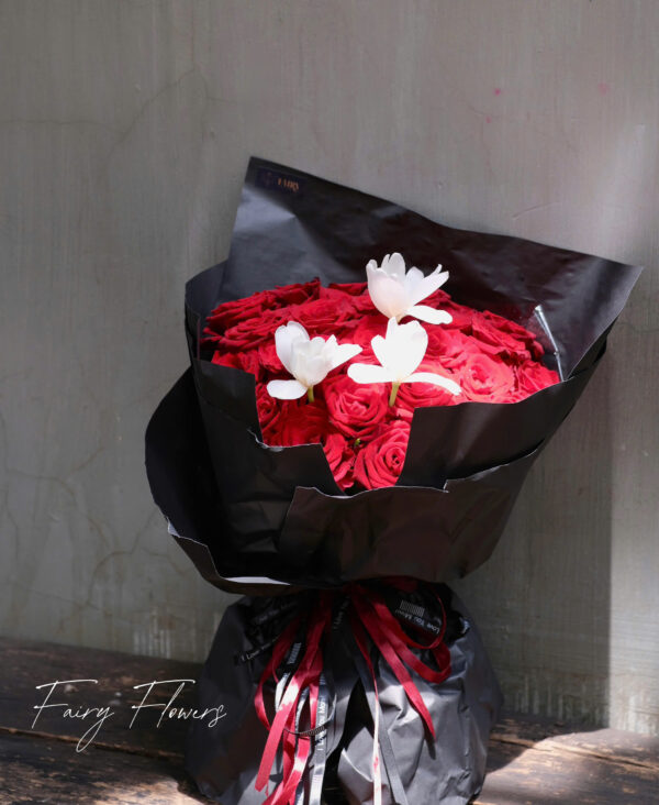 Bó Hoa Hồng, Tulip Màu Đỏ MS1