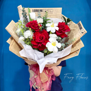 Bó Hoa Hồng, Tulip Màu Mix MS1