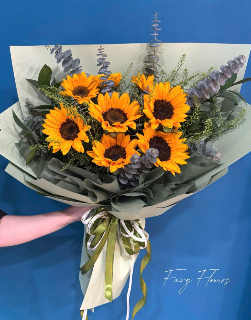 Bó Hoa Hướng Dương Màu Vàng MS137