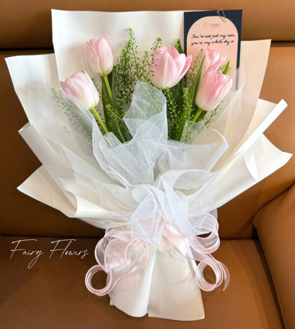 Bó Hoa Tulip Màu Hồng MS1
