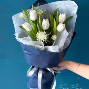 Bó Hoa Tulip Màu Trắng MS2