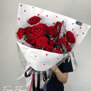 Bó Hoa Tươi Màu Đỏ -  Hoa Hồng MS165