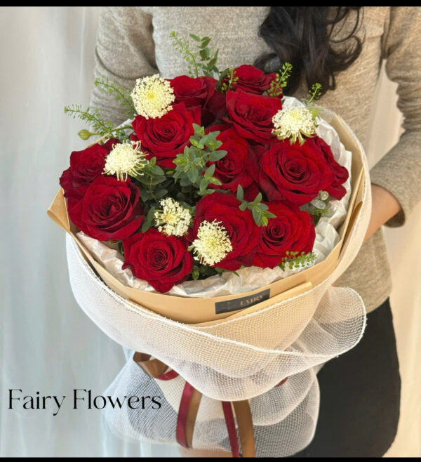 Bó Hoa Tươi Màu Đỏ - Hoa Hồng MS166