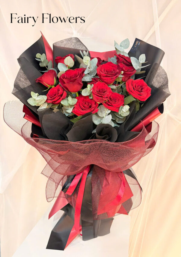 Bó Hoa Tươi Màu Đỏ - Hoa Hồng MS167