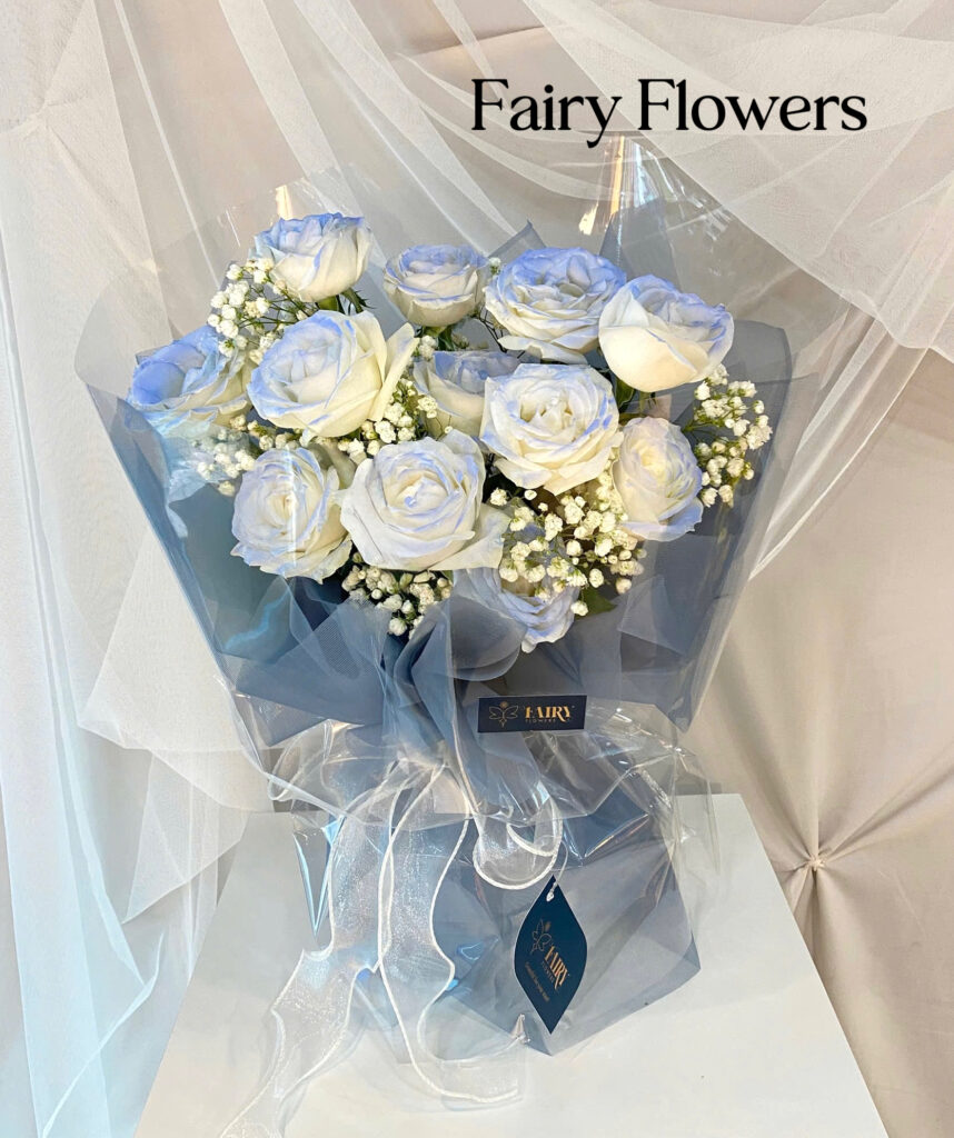 Bó Hoa Tươi Màu Xanh Nhạt - Hoa Hồng MS184