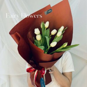 Bó Hoa Tươi Màu Trắng - Tulip MS210