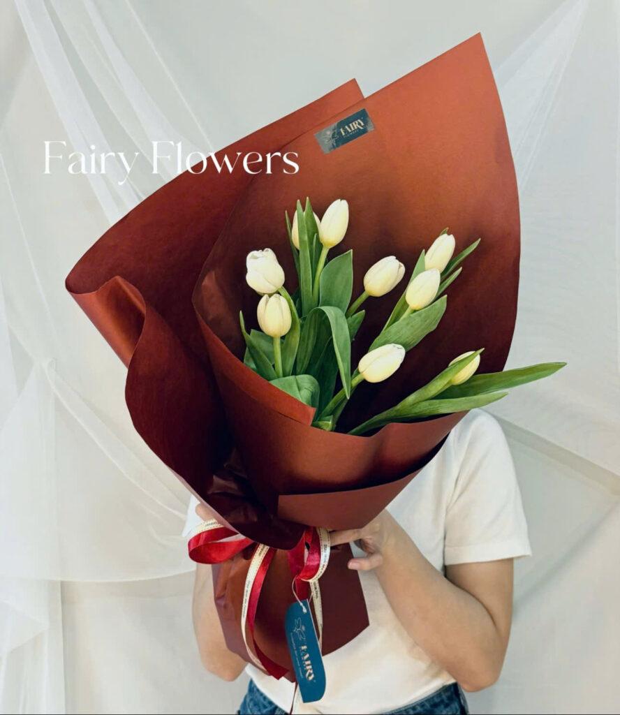 Bó Hoa Tươi Màu Trắng - Tulip MS210