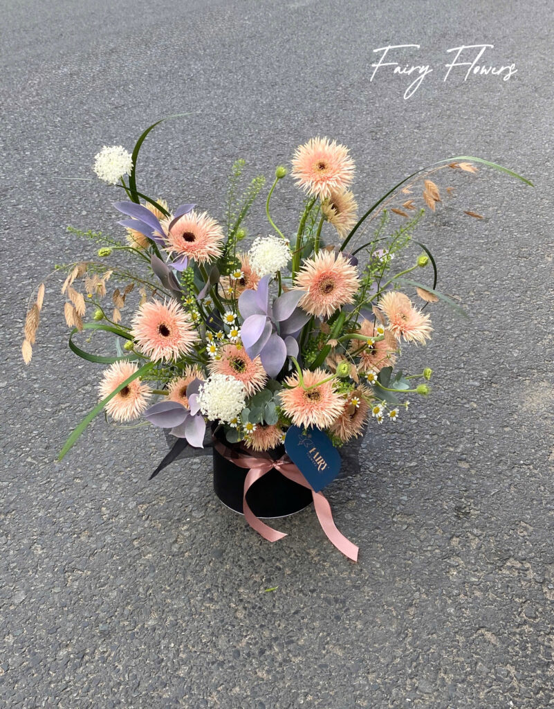 Giỏ Hoa Tươi Màu Cam - Hoa Đồng Tiền MS 213