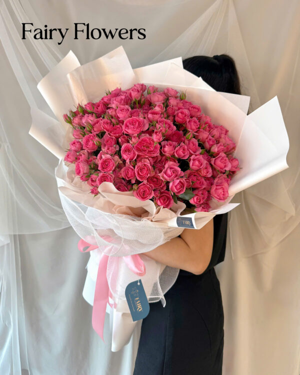 Bó Hoa Tươi Màu Hồng - Hoa Hồng Chùm MS245