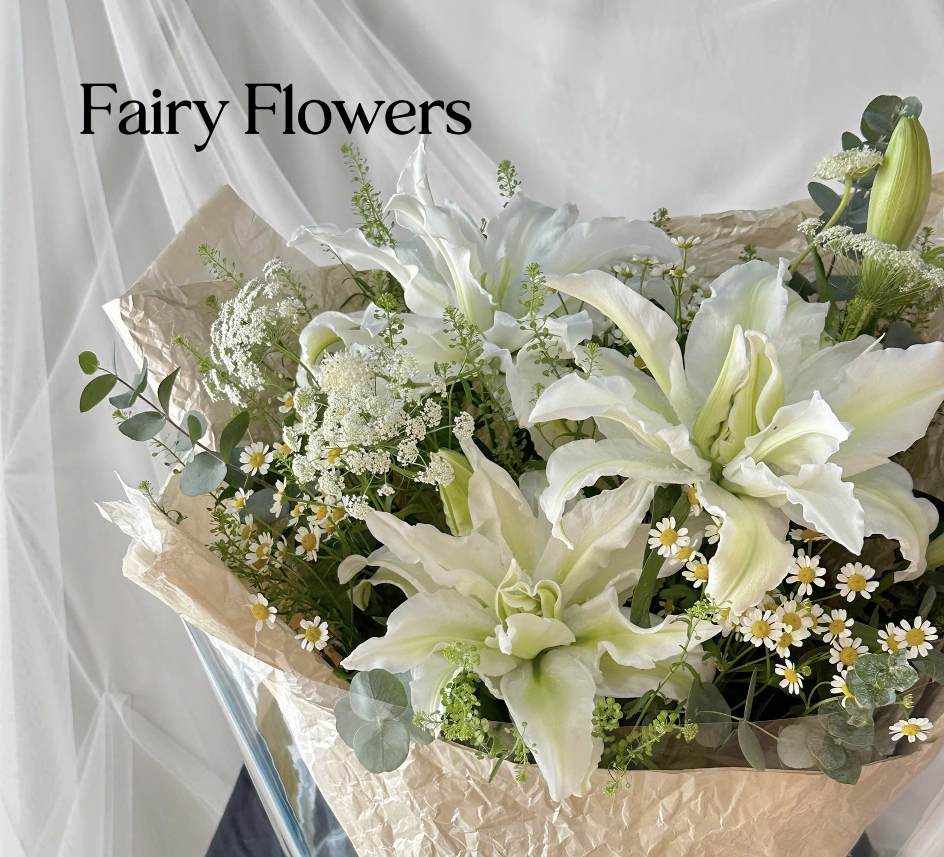 Bó Hoa Tươi Màu Trắng - Hoa Ly Ms259 - Hình ảnh 2