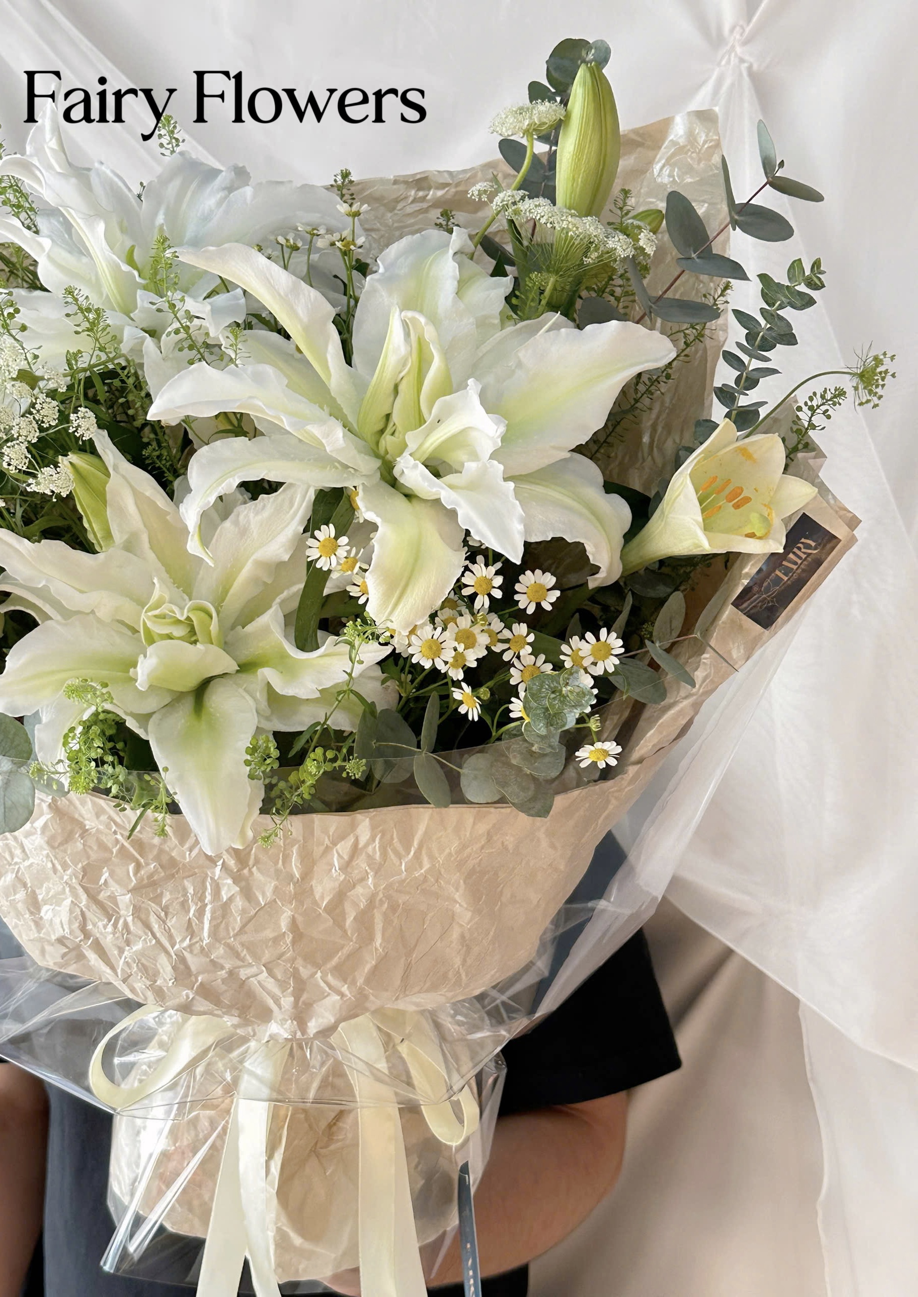 Bó Hoa Tươi Màu Trắng - Hoa Ly Ms259 - Hình ảnh 4