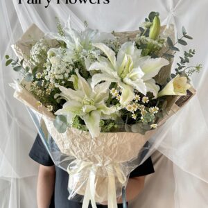 Bó Hoa Tươi Màu Trắng - Hoa Ly Ms259