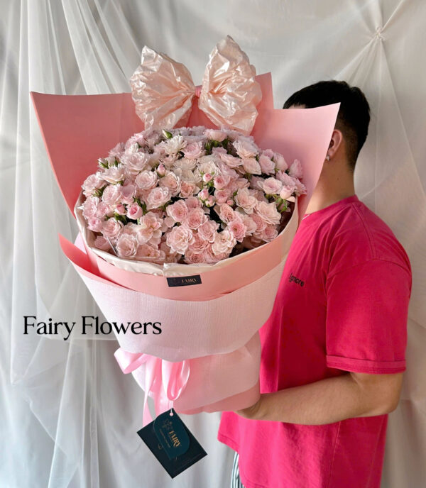 Bó Hoa Tươi Màu Hồng - Hồng Chùm MS253