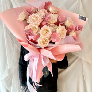 Bó Hoa Tươi Màu Hồng -  Hoa Hồng MS258