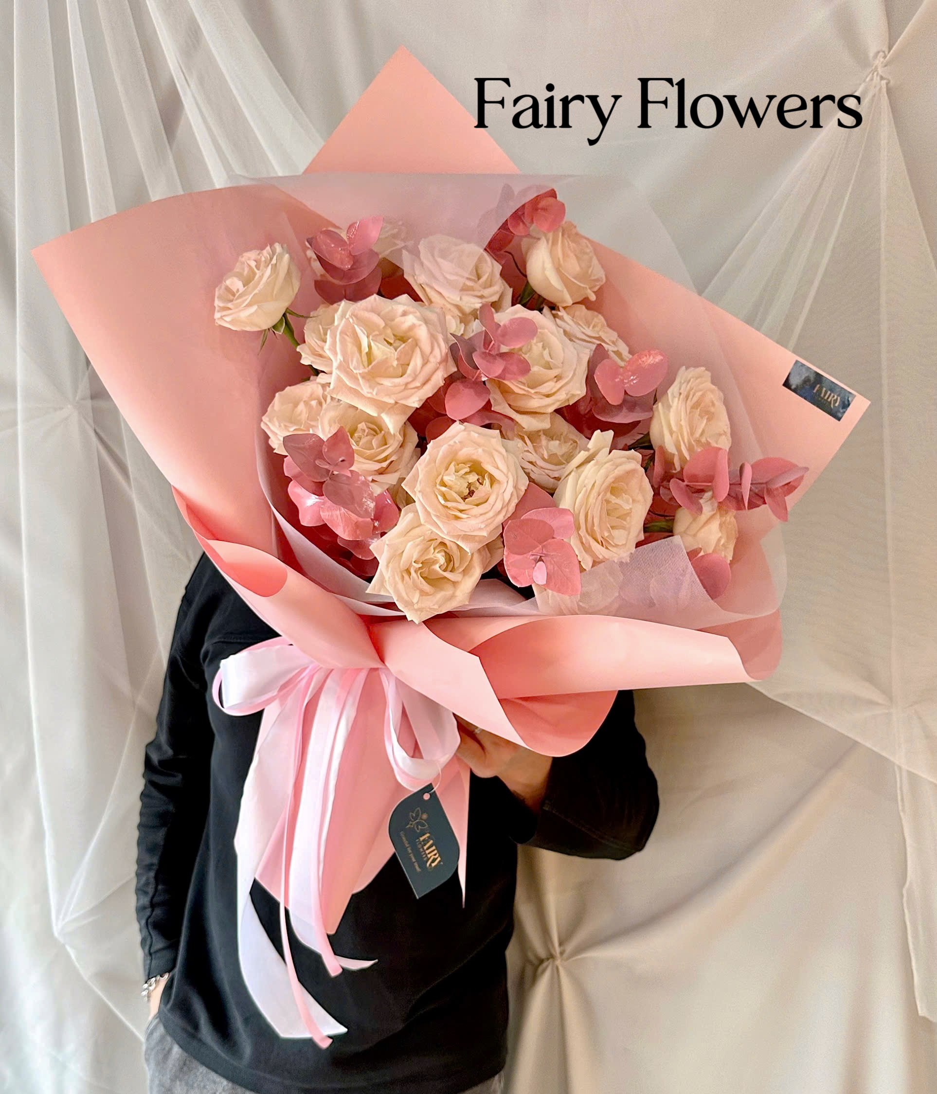 Bó Hoa Tươi Màu Hồng - Hoa Hồng MS258 - Hình ảnh 2