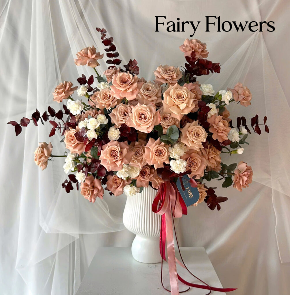 Bình Hoa Tươi Cappuchino - Hoa Hồng MS259