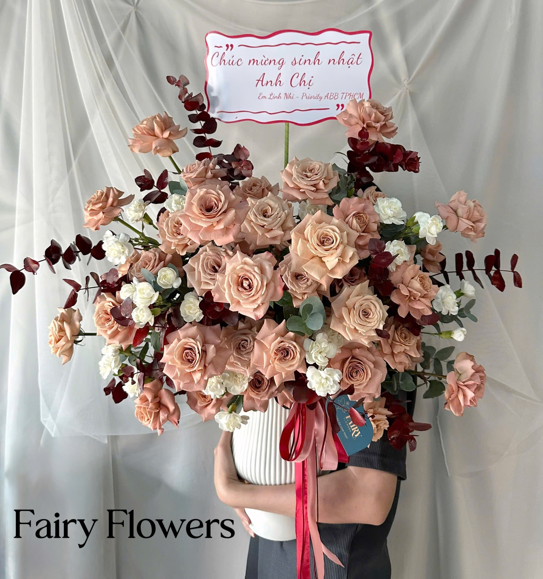 Bình Hoa Tươi Cappuchino - Hoa Hồng MS259 - Hình ảnh 2
