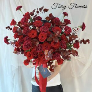 Bình Hoa Tươi Màu Đỏ - Hoa Hồng MS262