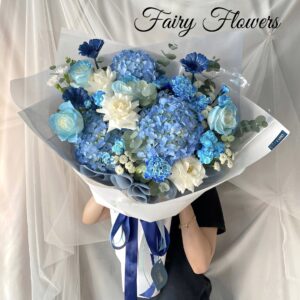 Bó Hoa Tươi Màu Mix - Hoa Hồng, Cẩm Tú Cầu MS264