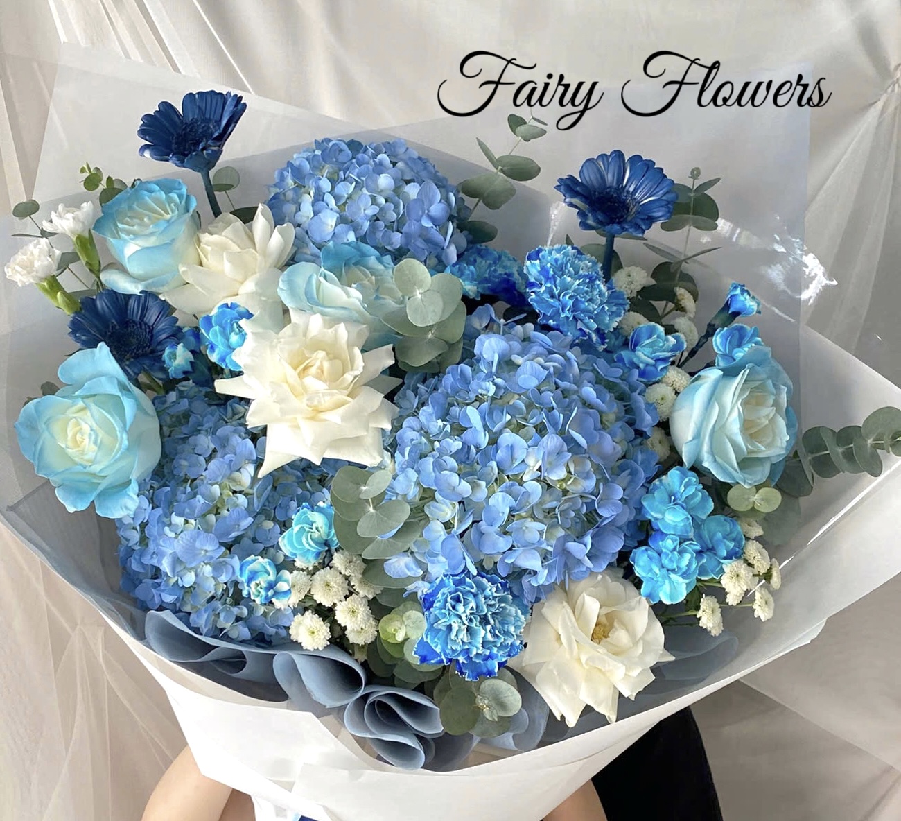 Bó Hoa Tươi Màu Mix - Hoa Hồng, Cẩm Tú Cầu MS264 - Hình ảnh 2