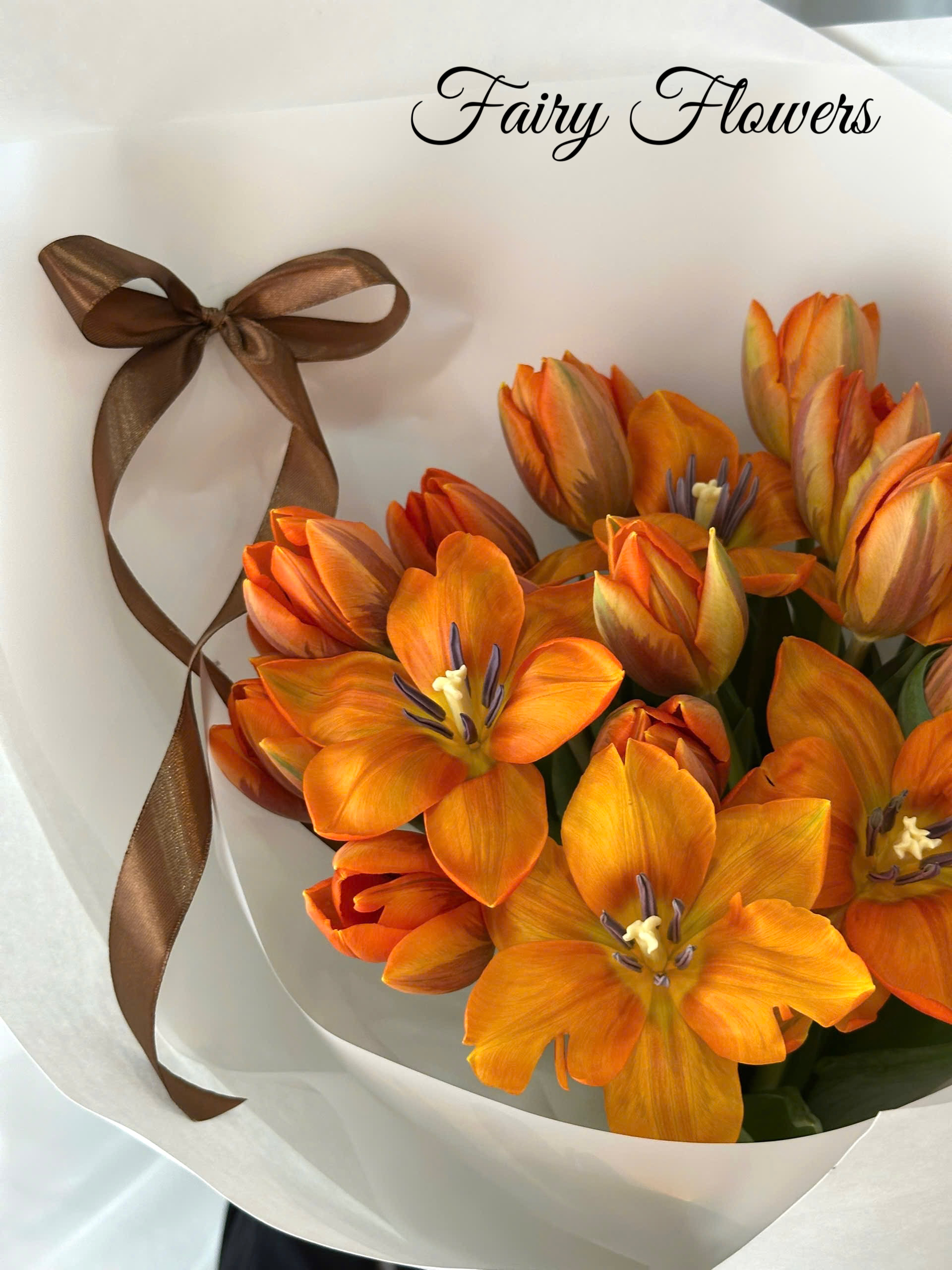 Bó Hoa Tươi Màu Cam - Hoa Tulip MS265 - Hình ảnh 3