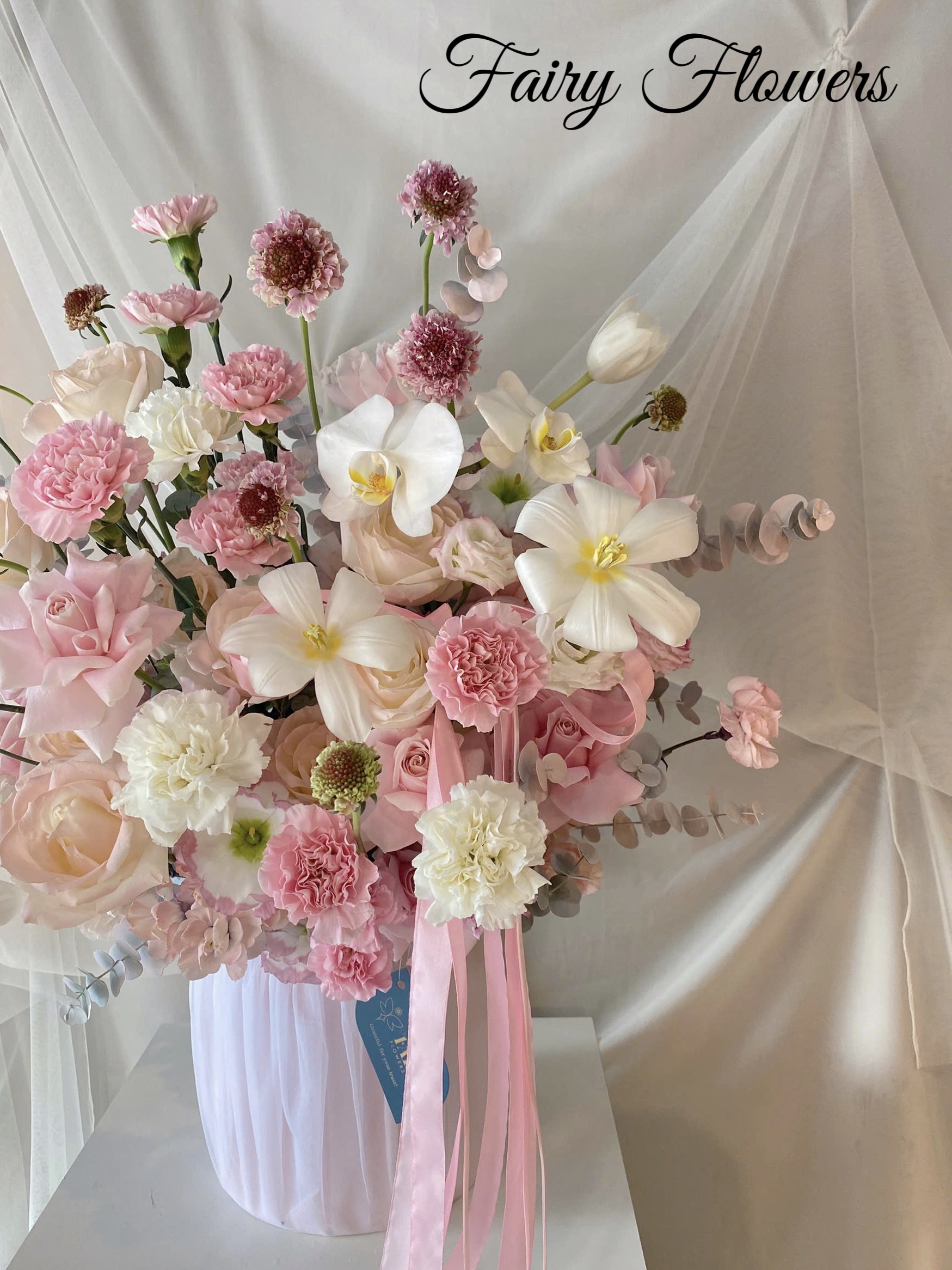 Bình Hoa Tươi Màu Mix - Hoa Hồng, Lan Hồ Điệp MS266 - Hình ảnh 2