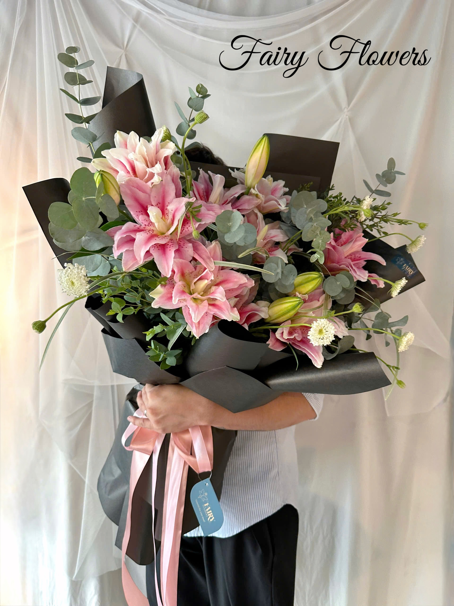 Bó Hoa Tươi Màu Hồng - Hoa Ly MS261 - Hình ảnh 2