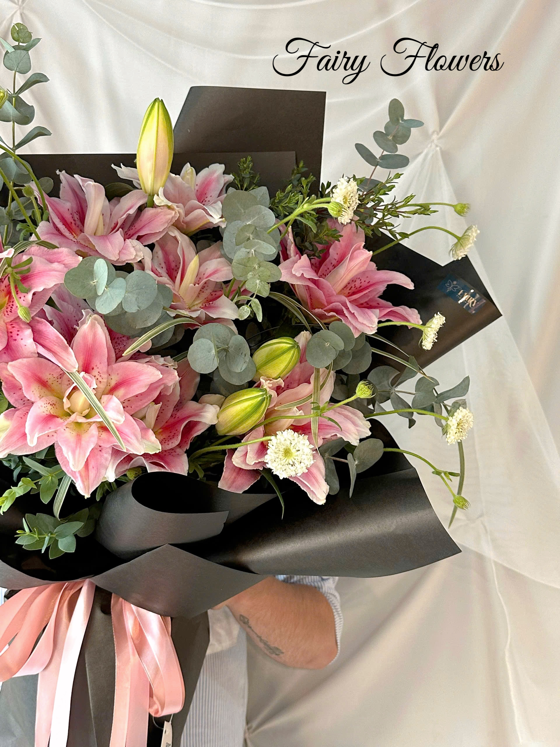 Bó Hoa Tươi Màu Hồng - Hoa Ly MS261 - Hình ảnh 4